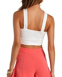 Charlotte Russe Crossover Cut Out Crop Top