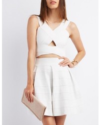 Charlotte Russe Cut Out Bandage Crop Top