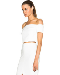 Nicholas Double Bonded Off The Shoulder Cropped Top