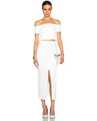 Nicholas Double Bonded Off The Shoulder Cropped Top