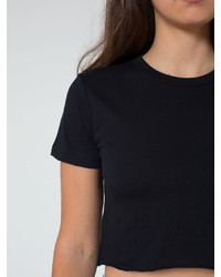 American Apparel Fine Jersey Short Sleeve Cropped T Shirt