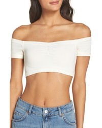 Free People Intimately Fp Make You Mine Off The Shoulder Crop Top