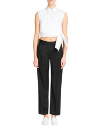 J.W.Anderson Jw Anderson Cropped Cotton Top With Knot