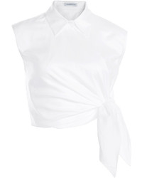 J.W.Anderson Jw Anderson Cropped Cotton Top With Knot