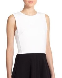 Theory Pagia Stretch Cotton Cropped Top