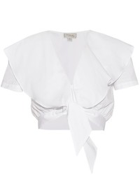Temperley London Payton Tie Front Cropped Top