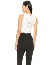 Alice + Olivia Pire Sleeveless Fitted Crop Top