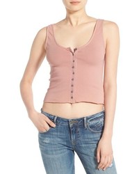 Pst By Project Social T Project Social T Crop Button Front Tank