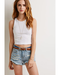 Forever 21 Ribbed Racerback Crop Top