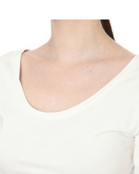 mo&co. Scoop Back Cotton Blend Cropped Top