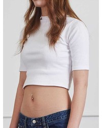 Sculptor Crop T Shirts White