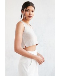 NATIVE YOUTH Shimmer Knit Cropped Top