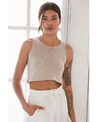 NATIVE YOUTH Shimmer Knit Cropped Top