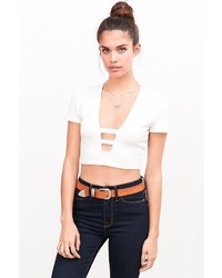Silence & Noise Silence Noise Double Dare Cropped Top