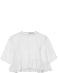 Alice McCall Something About Us Ruffled Hem Crop Top