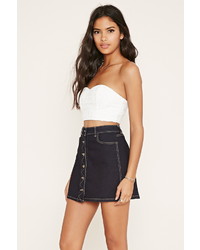 Forever 21 Square Pattern Crochet Crop Top