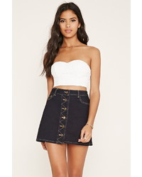 Forever 21 Square Pattern Crochet Crop Top