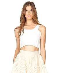Stella And Jamie Oasis Cropped Tank Top White
