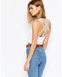 Daisy Street Strappy Back Jersey Crop Top