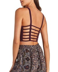Charlotte Russe Strappy Caged Back Crop Top