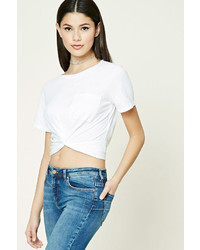 Forever 21 Twist Front Cropped Tee