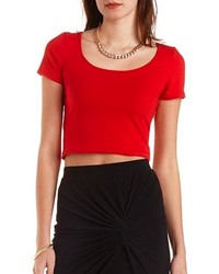 Charlotte Russe Twisted Back Crop Top