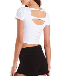 Charlotte Russe Twisted Back Crop Top