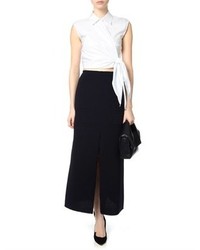 J.W.Anderson White Side Knot Cropped Shirt
