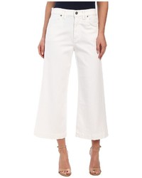 7 For All Mankind Cullotte W Trouser Hem In Runway White