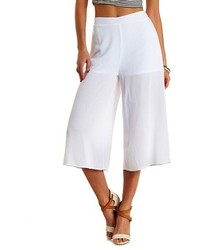 Charlotte Russe High Waisted Gauze Culottes