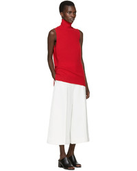 Rosetta Getty Ivory Structured Culottes