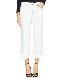 Vince Camuto Stretch Cotton Twill Crop Wide Leg Pants