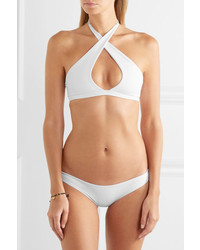 Mikoh Tahaa Cutout Halterneck Bikini Top White