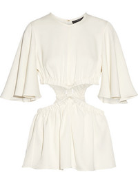 Ellery Apocalyptic Cutout Satin Crepe Top Off White