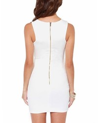 ChicNova Ivory White Cutout Sleeveless Tank Dress