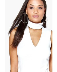 Boohoo Khloe Cut Out Front Textured Bodycon Dress