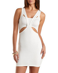 Charlotte Russe Layered Bodycon Dress With Cut Outs