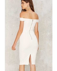 Factory Making The Cut Out Dress White