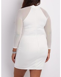Charlotte Russe Plus Size Mesh Sleeve Bodycon Dress
