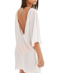 Topshop Embroidered Cutout Cover Up Caftan