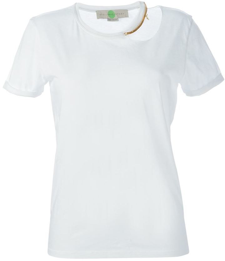 Stella McCartney Cut Out Detail T Shirt, $485 | farfetch.com 