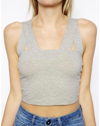Asos Crop Top With Thick Double Straps