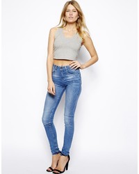 Asos Crop Top With Thick Double Straps