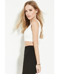 Forever 21 Cutout V Neck Crop Top