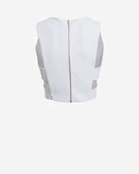 Exclusive for Intermix For Intermix Cut Out Side Crop Top White