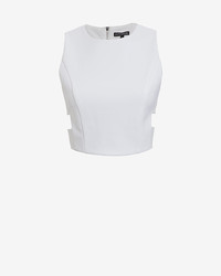 Exclusive for Intermix For Intermix Cut Out Side Crop Top White