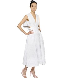 DELPOZO Cutout Cotton Jacquard Dress
