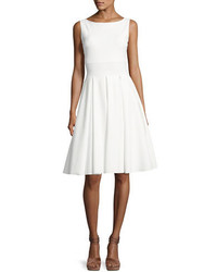 Chiara Boni La Petite Robe Doutzen Sleeveless Pleated Cutout Dress White