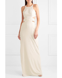 Halston Heritage Cutout Crepe Gown