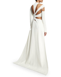 Matisse Cutout Stretch Crepe Gown White
